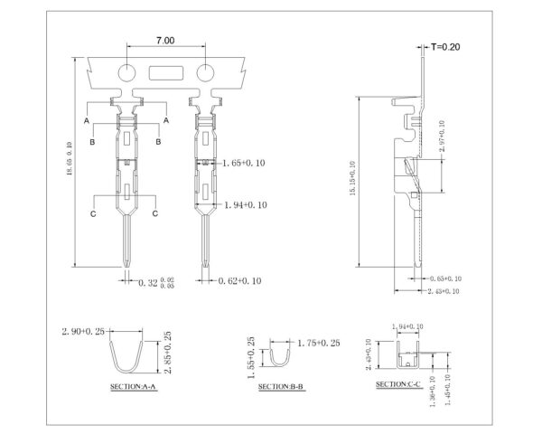 2.5mm Pitch Male Terminal — изображение 2