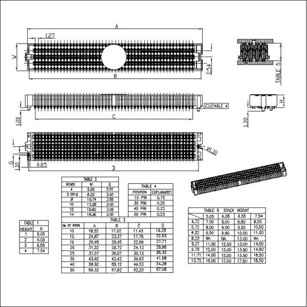 1.27mm Board To Board Female Socket Connector — изображение 2